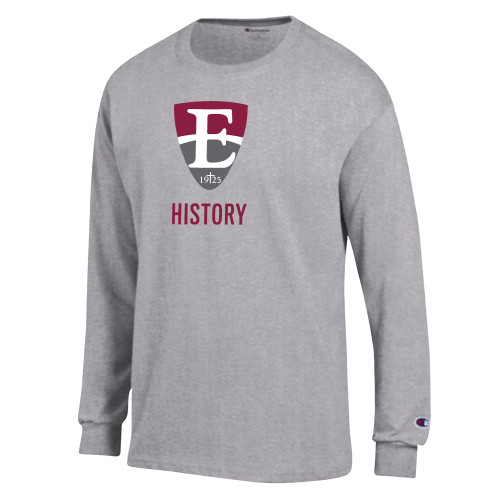 Champion Oxford Grey Long Sleeve T Shirt - History