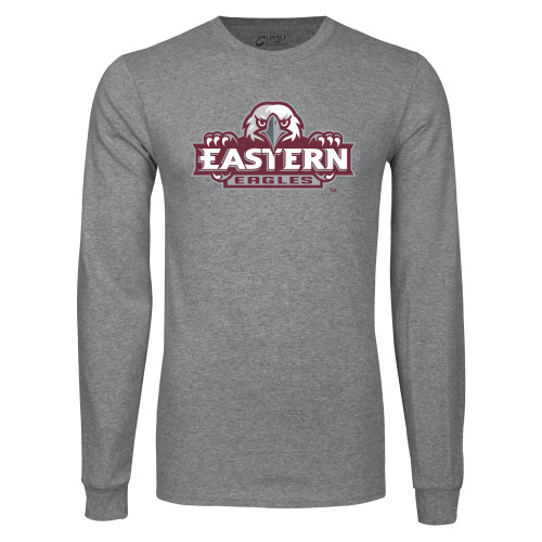  Grey Long Sleeve T Shirt - Official Logo