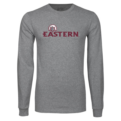  Grey Long Sleeve T Shirt - Eastern w/ Eagle Head