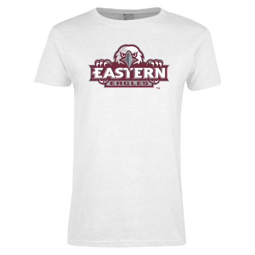  Womens White Short Sleeve Tee - Official Logo