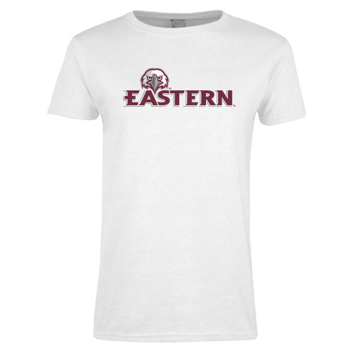  Womens White Short Sleeve Tee - Eastern w/ Eagle Head