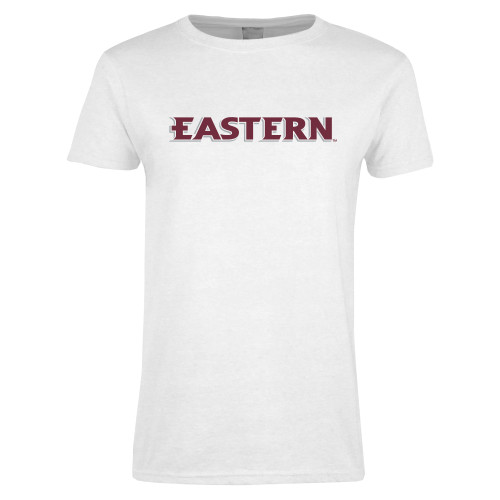  Womens White Short Sleeve Tee - Eastern Wordmark