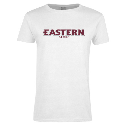  Womens White Short Sleeve Tee - Mom