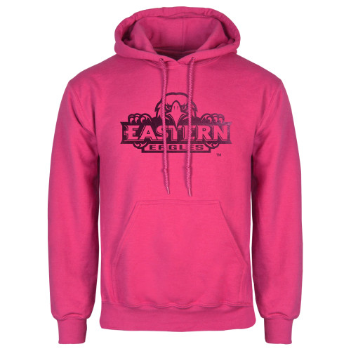  Womens Fuchsia Fleece Hoodie - Official Logo Foil