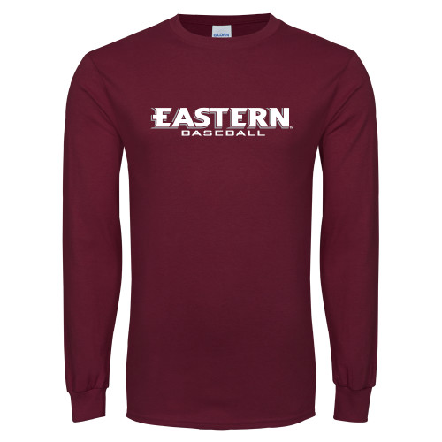  Maroon Long Sleeve T-Shirt - Baseball