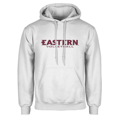  White Fleece Hoodie - Volleyball