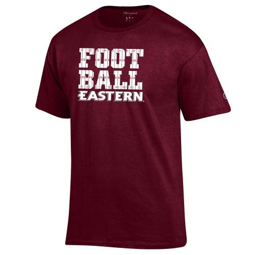  Champion Maroon T Shirt - EU - Football Field Lines
