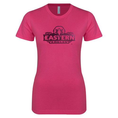  Next Level Womens Fuchsia Boyfriend Tee - Official Logo Foil