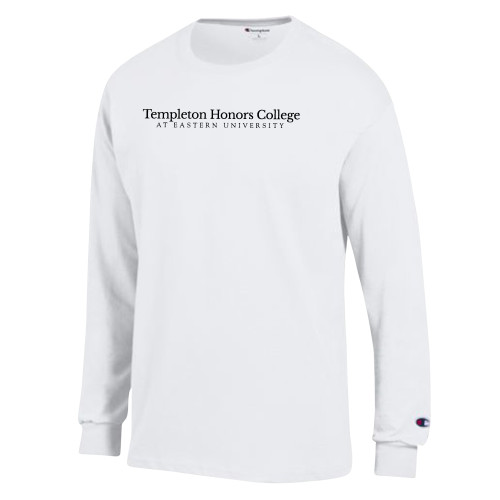  Champion White Long Sleeve T Shirt - Templeton Honors College
