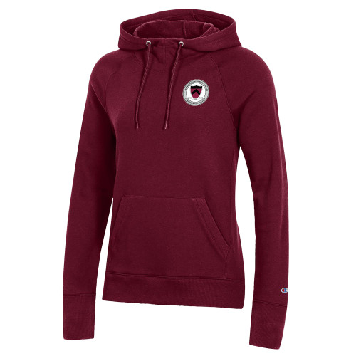  Champion Womens Maroon Pull Over Hood - Templeton Honors College Seal