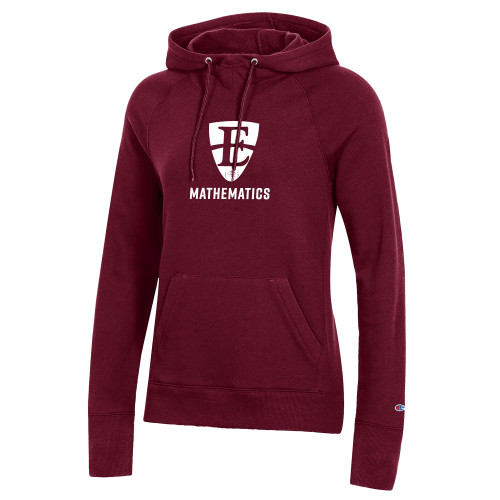  Champion Womens Maroon Pull Over Hood - E Mathematics