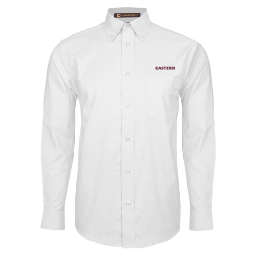  White Oxford Long Sleeve Shirt - Eastern Wordmark