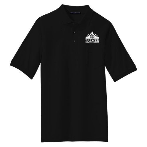  Black Silk Touch Polo w/ Pocket - Palmer Theological Seminary