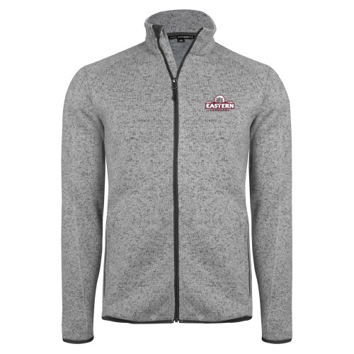  Grey Heather Sweater Fleece Jacket - Official Logo