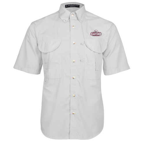  White Fishing Shirt Performance Short Sleeve - Official Logo