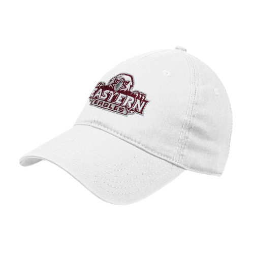  White Unstructured Adjustable Low Profile Hat - Official Logo