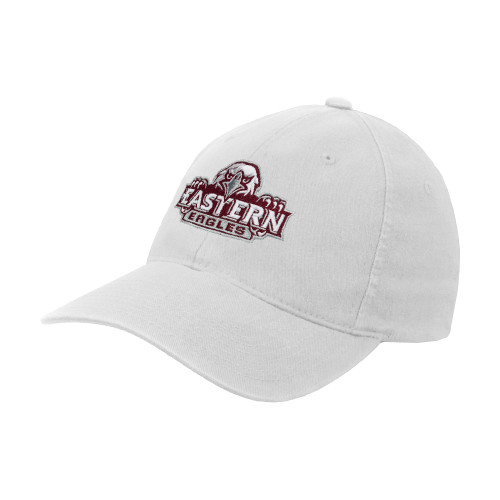  White Flexfit Structured Low Profile Hat - Official Logo