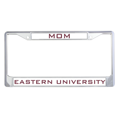  Mom Metal License Plate Frame in Chrome - Mom