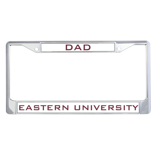  Dad Metal License Plate Frame in Chrome - Dad
