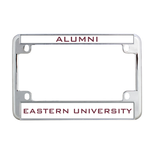  Metal Motorcycle License Plate Frame in Chrome - Alumni