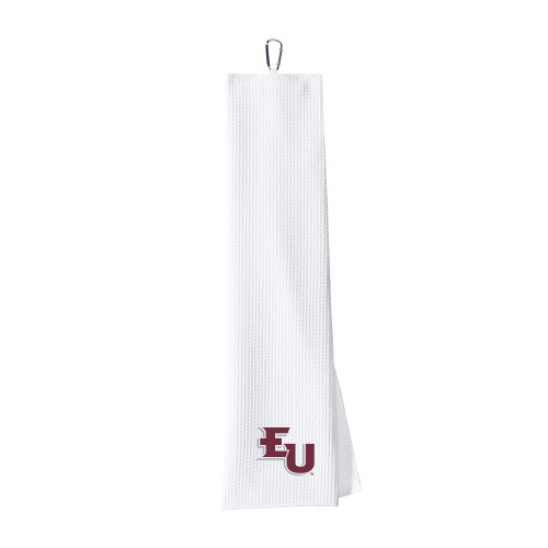  White Waffle Microfiber Golf Towel - EU