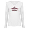 Thumbnail image for  Womens White Long Sleeve V Neck Tee
