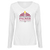 Thumbnail image for  Womens White Long Sleeve V Neck Tee 