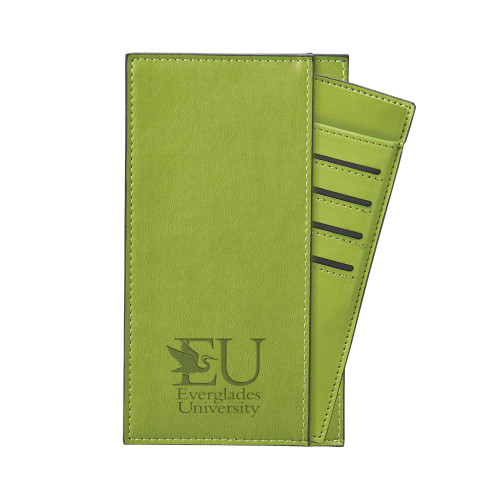  Parker Green RFID Travel Wallet - Everglades University® Trademark Stacked Engraved