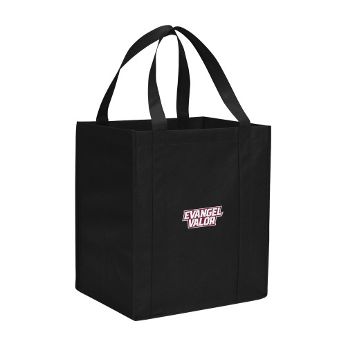  Non Woven Black Grocery Tote - Evangel Valor