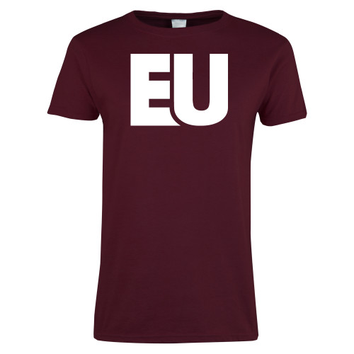  Womens Maroon Short Sleeve Tee - EU