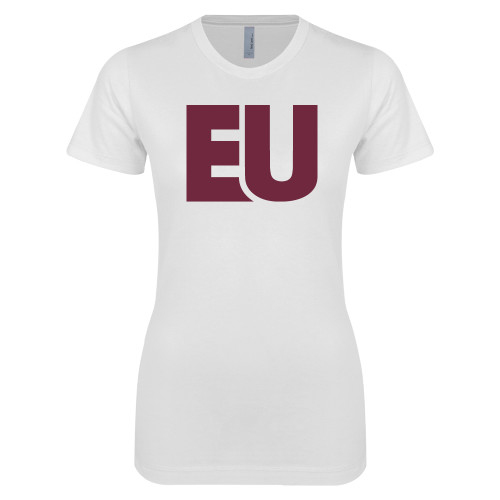  Next Level Womens White Boyfriend Tee - EU