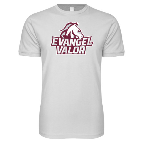  Next Level White SoftStyle T Shirt - Evangel Valor Horse Lockup