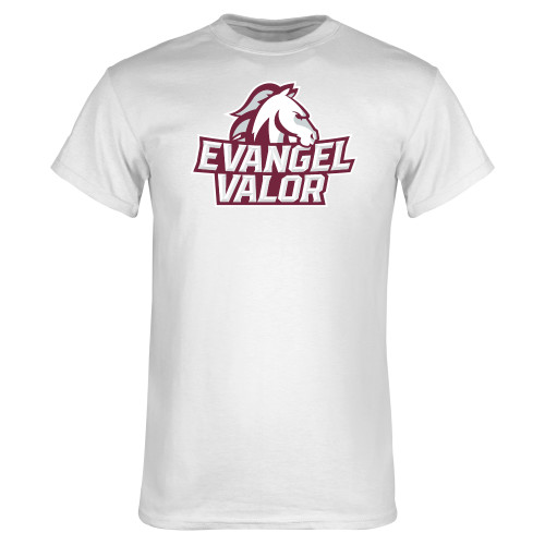  White T Shirt - Evangel Valor Horse Lockup