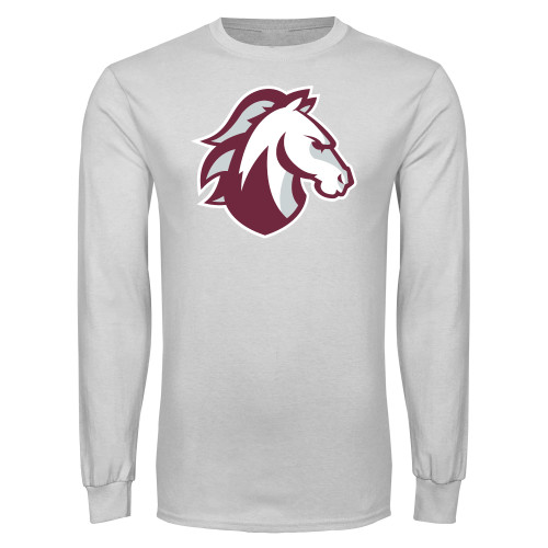  White Long Sleeve T Shirt - Evangel Valor Horse