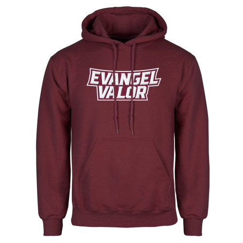  Maroon Fleece Hoodie - Evangel Valor Arch