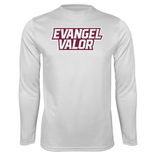  White Performance Long Sleeve Shirt - Evangel Valor