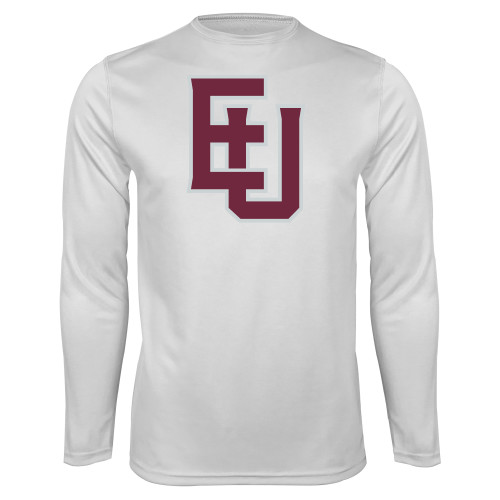 White Performance Long Sleeve Shirt - EU Lockup