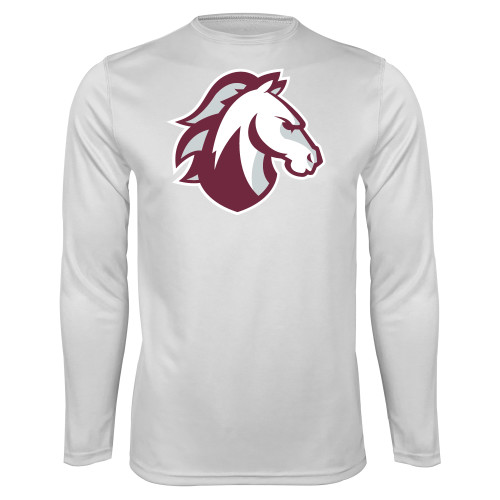  White Performance Long Sleeve Shirt - Evangel Valor Horse