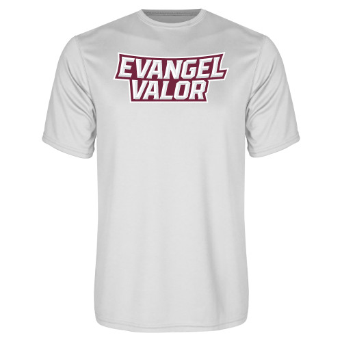  White Performance Tee - Evangel Valor Arch
