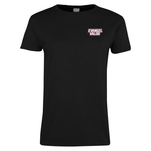  Womens Black Short Sleeve Tee - Evangel Valor