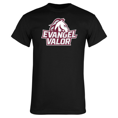  Black T Shirt - Evangel Valor Horse Lockup