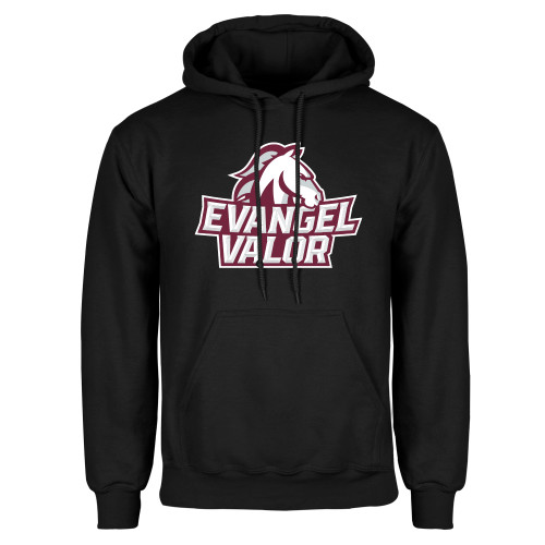  Black Fleece Hoodie - Evangel Valor Horse Lockup