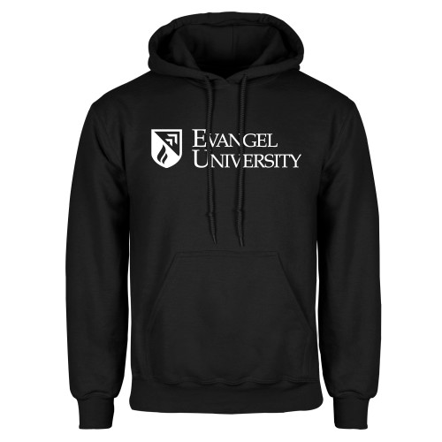  Black Fleece Hoodie - Evangel University with Shield