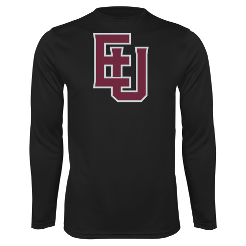  Black Performance Long Sleeve Shirt - EU Lockup