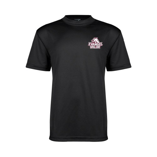  Youth Performance Black Tee - Evangel Valor Horse Lockup