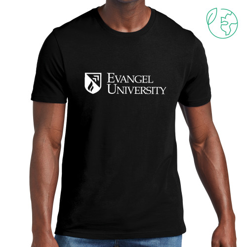  Allmade Black Organic Cotton Tee - Evangel University with Shield