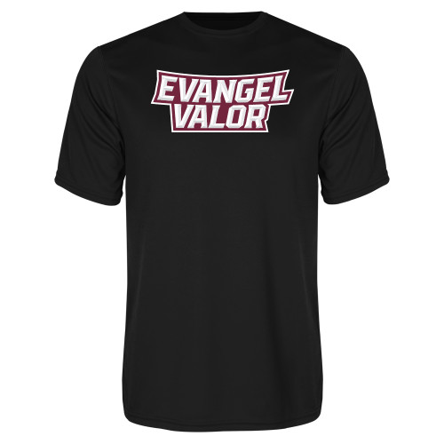 Black Performance Tee - Evangel Valor Arch