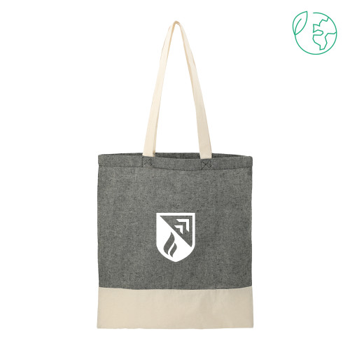  Split Recycled Black Cotton Twill Convention Tote - Evangel Valor Arch