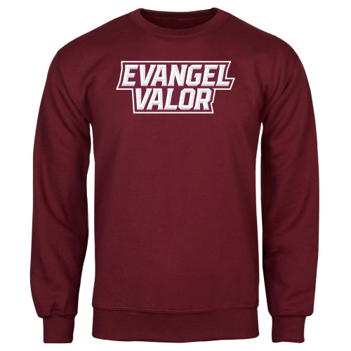  Maroon Fleece Crew - Evangel Valor