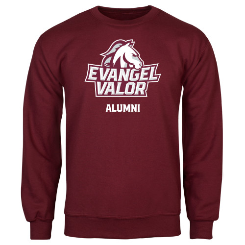  Maroon Fleece Crew - Evangel Valor Alumni